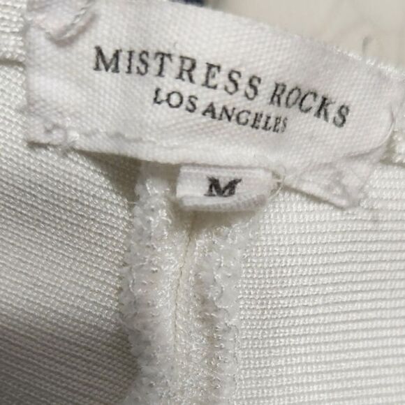 Mistress Rocks Los Angeles PU Black and White Pants Size M - Picture 11 of 11